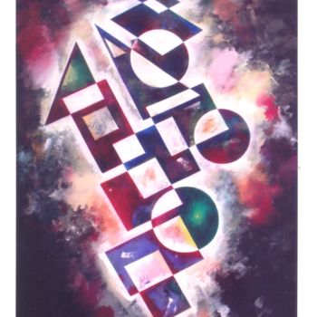 Картина под названием "abstract painting a…" - Kalash Trader, Подлинное произведение искусства, Акрил