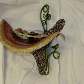 Sculpture titled "Reishi Dreams" by Steven Kalb, Original Artwork, Metals