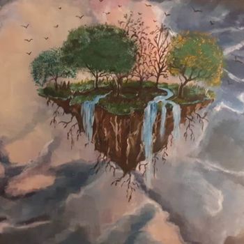 Pintura intitulada "A piece of heaven" por Jasmine Kalboussi, Obras de arte originais, Acrílico