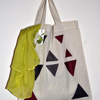 Artisanat intitulée "* Tote Bag A géomét…" par Kaliart, Œuvre d'art originale