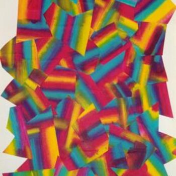 Peinture intitulée "Réseau de couleurs" par Kaliart, Œuvre d'art originale