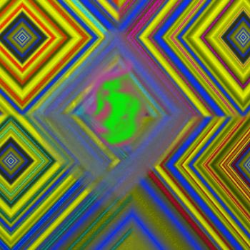 Arts numériques intitulée "Géométrie" par Kali, Œuvre d'art originale, Peinture numérique