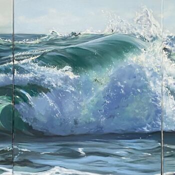 Painting titled "Punch (Triptyque)" by Kalina Nadj, Original Artwork, Oil
