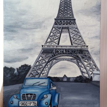 Картина под названием "Париж" - Юлия Калинина, Подлинное произведение искусства