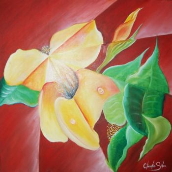 Painting titled "Flores quase empeda…" by Kalludio, Original Artwork, Other