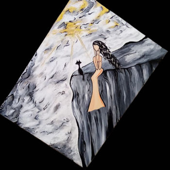 Peinture intitulée "Clair obscur" par C. H. Kalyce, Œuvre d'art originale, Acrylique Monté sur Châssis en bois
