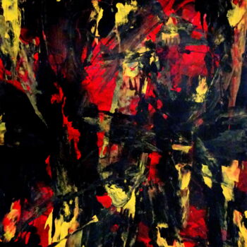 Malerei mit dem Titel "Exultation" von Kam Bendi, Original-Kunstwerk, Öl