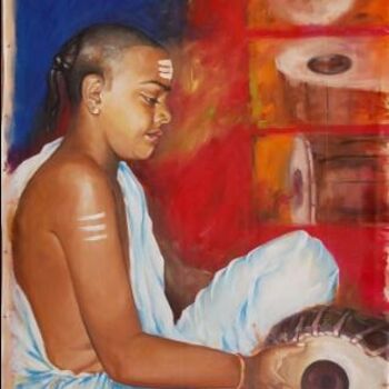Pintura intitulada "2-5x7.JPG" por Kamal Devnatha, Obras de arte originais, Óleo