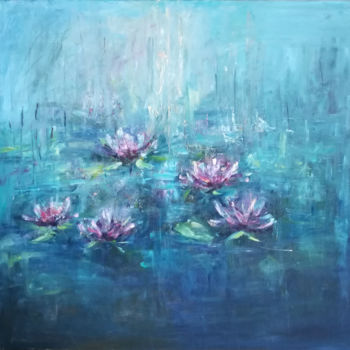 Pintura intitulada "lilie" por Kamila Kretus, Obras de arte originais, Óleo
