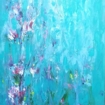 Painting titled "magnolia2" by Kamila Kretus, Original Artwork, Oil