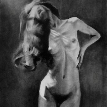 Drawing titled "Arrythmia" by Kamila Ossowska, Original Artwork, Charcoal