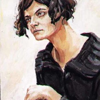 Painting titled "Ludmila" by Kamil Kozub, Original Artwork, Oil