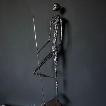 Sculpture titled "Warrior One" by Kamil Zaitz, Original Artwork, Stainless Steel
