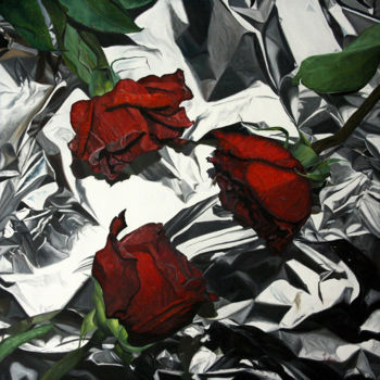 Schilderij getiteld "Oil painting "Three…" door Kate Kamington, Origineel Kunstwerk, Olie