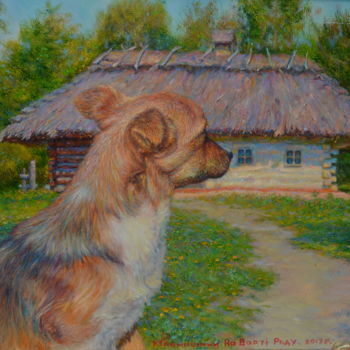 Картина под названием "На страже рода" - Yuriy Kamyshnyy, Подлинное произведение искусства, Масло