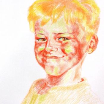 Drawing titled "Солнечный мальчик.…" by Aleksandr Kandinskii Dae, Original Artwork