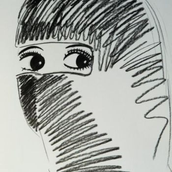 Drawing titled "Мусульманка" by Aleksandr Kandinskii Dae, Original Artwork