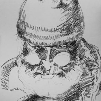 Drawing titled "Ночной гость. Автоп…" by Aleksandr Kandinskii Dae, Original Artwork