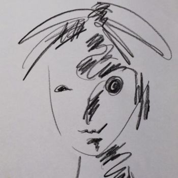 Drawing titled "Юлька (Дочь художни…" by Aleksandr Kandinskii Dae, Original Artwork