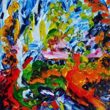 Картина под названием "Убегающее Лето,дого…" - Александр Кандинский-Дае, Подлинное произведение искусства, Масло