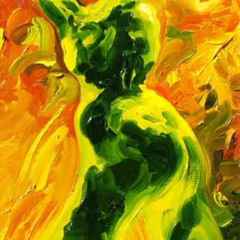 Malerei mit dem Titel "Танцы с привидением…" von Aleksandr Kandinskii Dae, Original-Kunstwerk, Öl