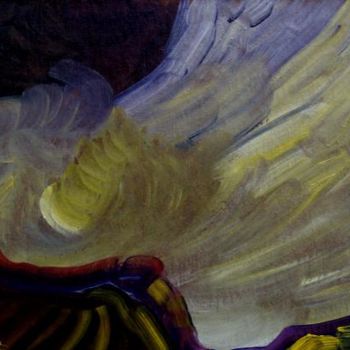 「Вход в долину реки…」というタイトルの絵画 Александр Кандинский-Даеによって, オリジナルのアートワーク, オイル