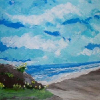Painting titled "gassy beach" by Kane, Original Artwork