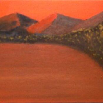 Ζωγραφική με τίτλο "orange desert" από Kane, Αυθεντικά έργα τέχνης