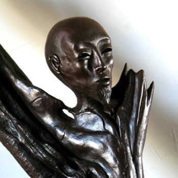 Sculpture titled "Laotseu" by Kanel Brosi, Original Artwork, Clay
