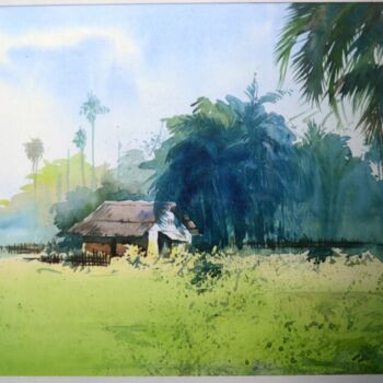 Malarstwo zatytułowany „untitled” autorstwa Kangkan Das, Oryginalna praca, Akwarela
