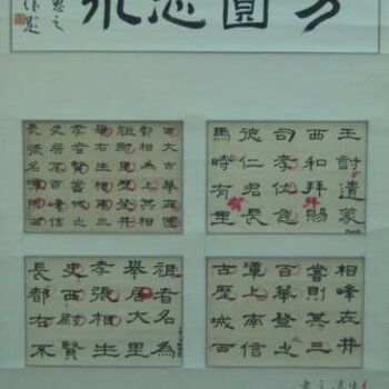 Peinture intitulée "刘如璞先生批改的陈明隆1962年书法作业" par Minglong Chen, Œuvre d'art originale