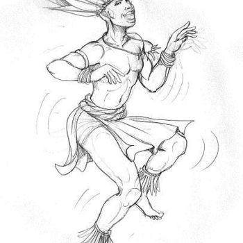 Zeichnungen mit dem Titel "Danseur" von Kangol Le Droïd, Original-Kunstwerk