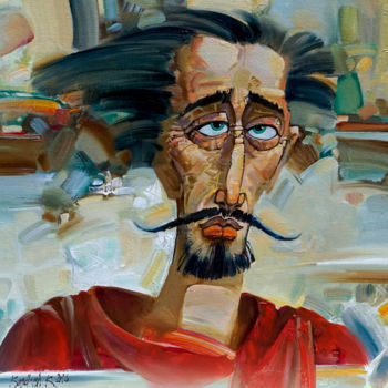 Schilderij getiteld "Испанец" door Konstantin Kansky (Kanskyart), Origineel Kunstwerk, Olie
