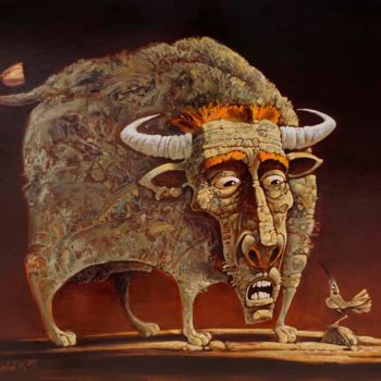 Картина под названием "Искушение Мневиса" - Konstantin Kansky (Kanskyart), Подлинное произведение искусства, Масло Установле…