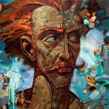 Картина под названием "Burned by the wind" - Konstantin Kansky (Kanskyart), Подлинное произведение искусства, Масло Установл…