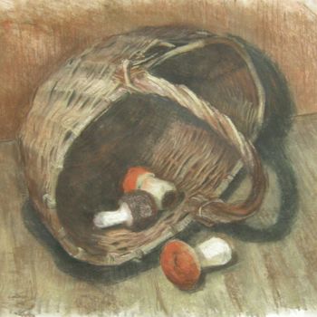 "Корзина с грибами" başlıklı Tablo Мария Канторович tarafından, Orijinal sanat, Pigmentler