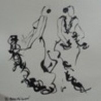 Рисунок под названием "Danseuse sevillane" - Kao Bourillon, Подлинное произведение искусства