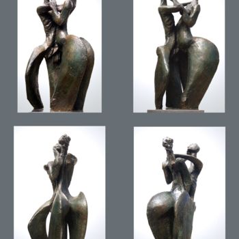 Sculpture intitulée "le-tire-bouchon-du-…" par Kaol, Œuvre d'art originale