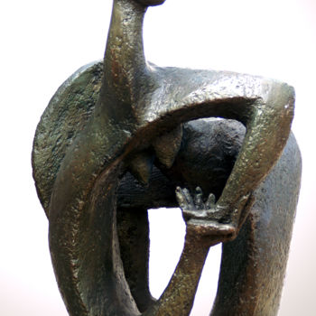 Sculpture intitulée "origine12-epoxterre…" par Kaol, Œuvre d'art originale