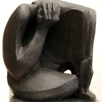 Sculpture titled "sombre pensée" by Kaol, Original Artwork, Ceramics