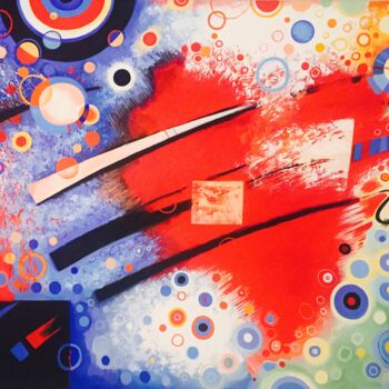 Peinture intitulée "abstract love" par Kaola Oty, Œuvre d'art originale, Acrylique