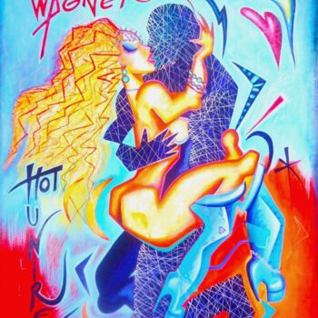 Pittura intitolato "Lovers" da Kaola Oty, Opera d'arte originale, Acrilico