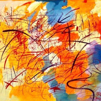 Pittura intitolato "Abstract" da Kaola Oty, Opera d'arte originale, Acrilico
