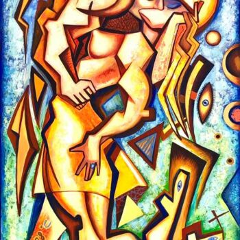 Pintura titulada "Dopamine deep kiss" por Kaola Oty, Obra de arte original, Acrílico