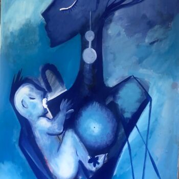 Pittura intitolato "Maternity" da Kaola Oty, Opera d'arte originale, Acrilico