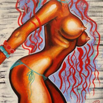 "SEXY NUDE MEDITERAN…" başlıklı Tablo Kaola Oty tarafından, Orijinal sanat, Petrol