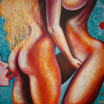 Pintura intitulada "Girls" por Kaola Oty, Obras de arte originais