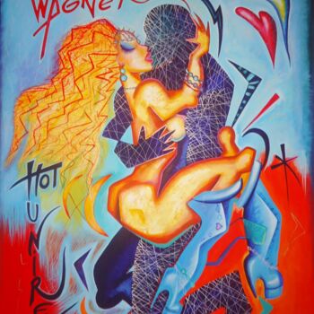 Painting titled "Couple" by Kaola Oty, Original Artwork, Acrylic