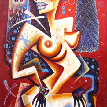 Pintura intitulada "Nude" por Kaola Oty, Obras de arte originais