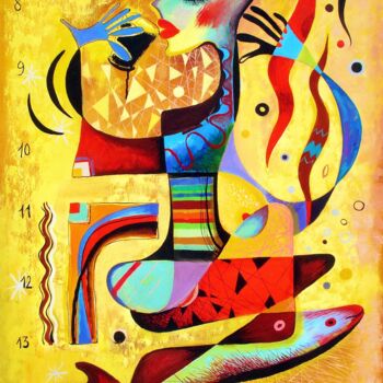 Pittura intitolato "The coffee" da Kaola Oty, Opera d'arte originale
